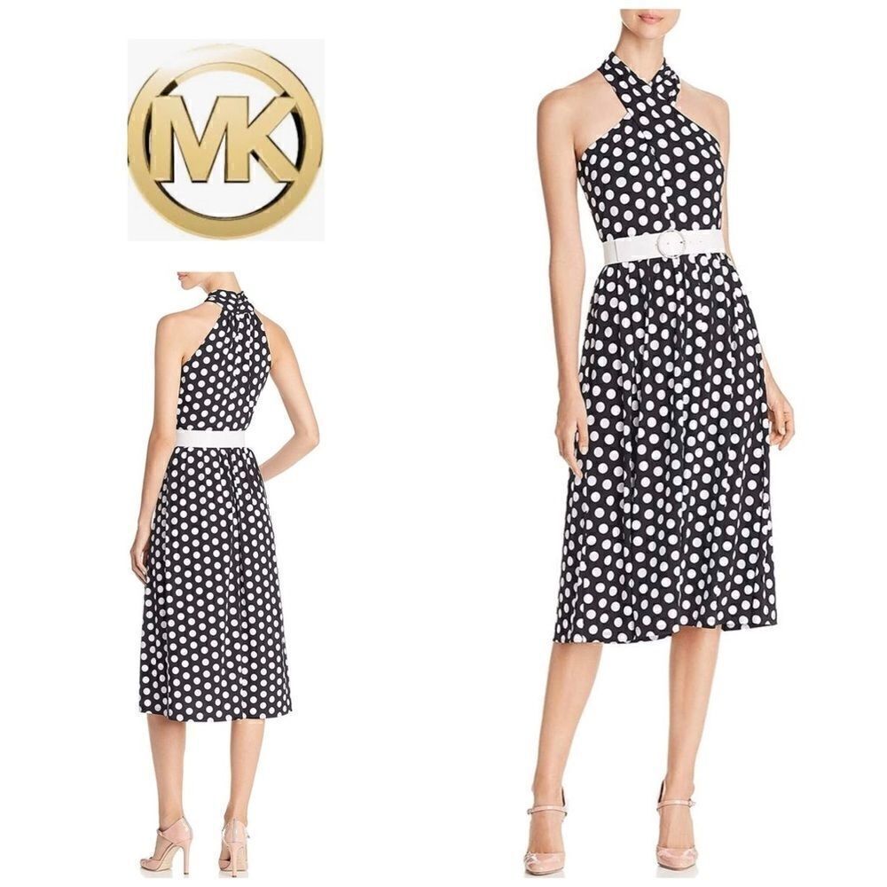 Michael Kors stretch polka dot dress. NWOT